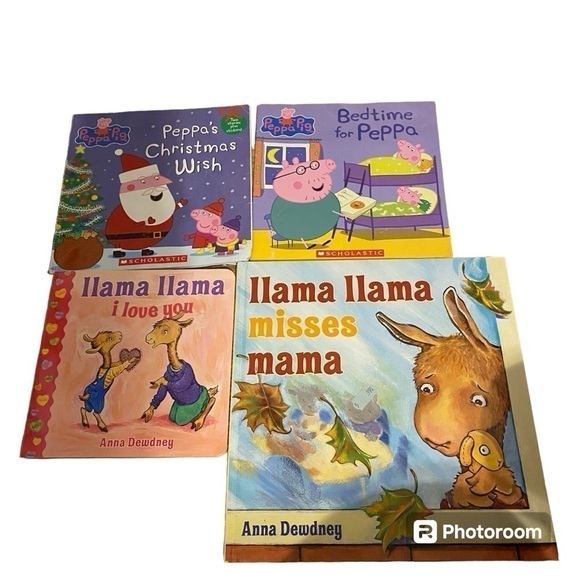 Peppa Pig Llama Llama Book Bundle Christmas Wish Bedtime for Peppa I Love You - Picture 1 of 3